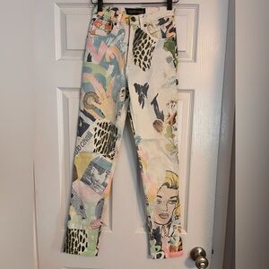 Vintage Roberto Cavalli Multicolor Artistic Jeans
